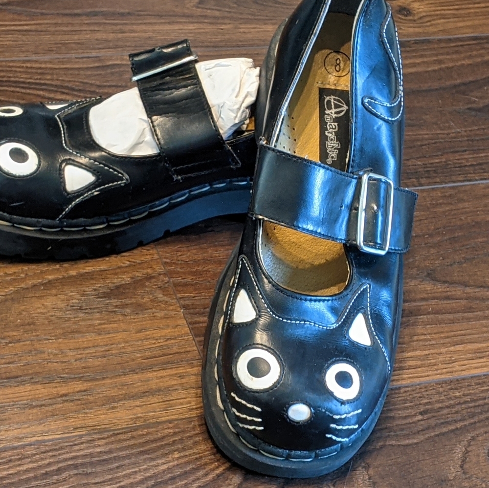 Anarchic Mary Jane  cat shoes size 8